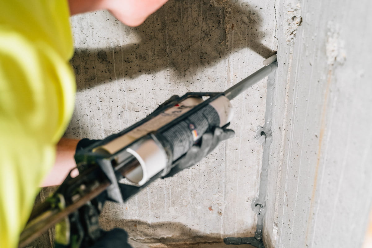 Foundation Crack Repair Epoxy Injection Zander Solutions.