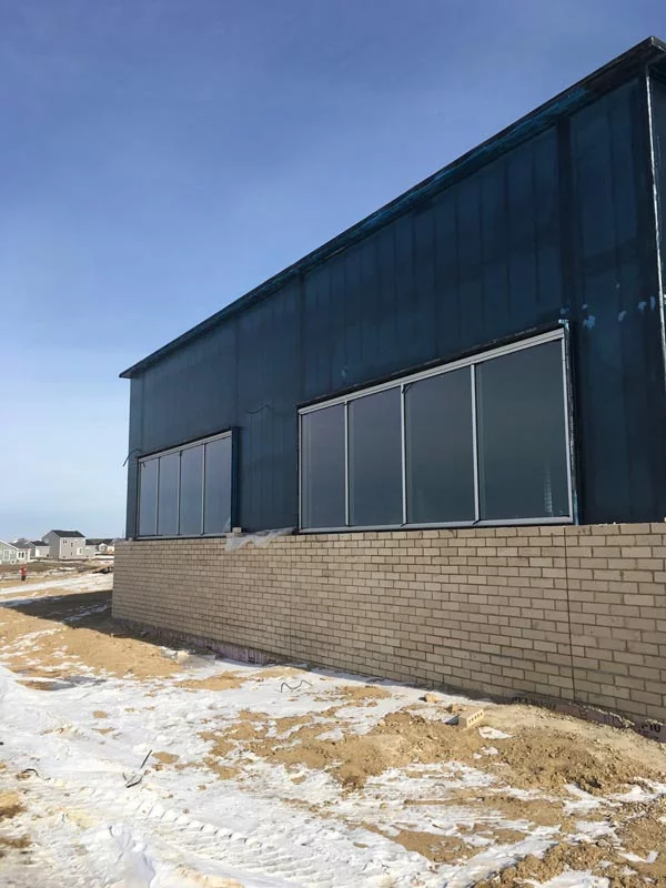 air barriers on the side of a building