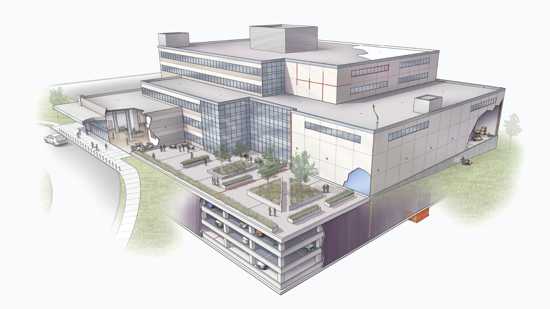 commercial building graphic