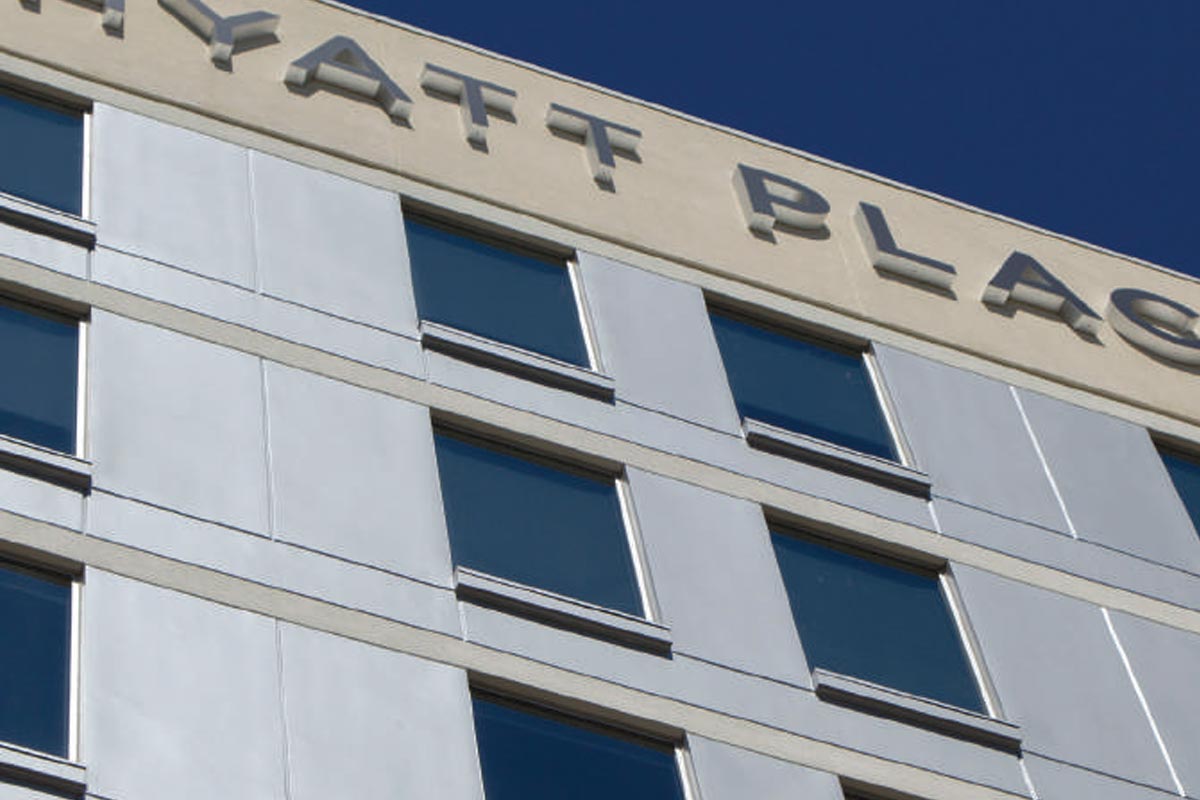 commercial building with EIFS siding