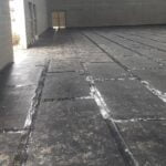 waterproofing sealant on the floor of a building