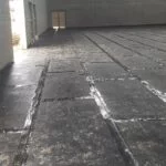 waterproofing sealant on the floor of a building