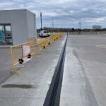 an expansion joint in-between 2 large concrete sections