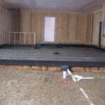 inside a home with floor waterproofing