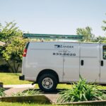 Van in driveway
